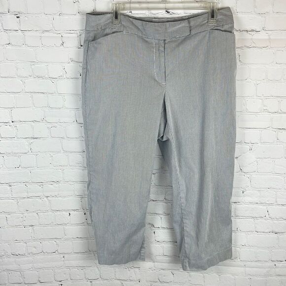 Ann Taylor Seersucker Capris Curvy 12 - Picture 1 of 9